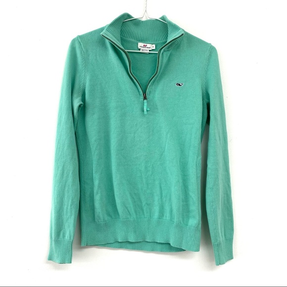 Vineyard Vines Mint Quarter Zip Pullover - Picture 7 of 11